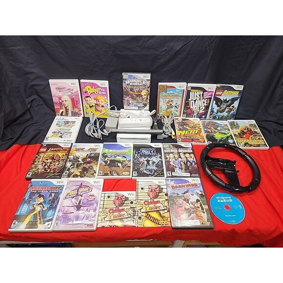 Wii Console RVL-001 With 20 Games Wii Sports, Super Paper Mario, Indiana Jones - Picture 1 of 5